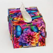 1 Handmade Wooden Diamond Painting Paper Drawer, Reusable Butterfly Wooden Storage Box, Creative Design, Art Handmade Craft Accessories For Home And Office, Holiday Gift, Suitable For Various Scenarios - ZCH139 - View 7