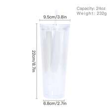 25 Pack 24oz Plastic Snowglobe Tumbler Double Wall Acrylic Cups Predrilled With Lids Straws And Plugs For Snowglobe DIY - Clear - 查看 2
