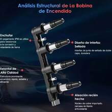Engine Ignition Coil Pack 96476983 High Performance Smooth Start Replacement for S*ONIC AVEO Cruze G3 WAVE - Replacement for AVEO 2009-2011 L4-1.6L, Replacement for S*ONIC 2012-2016 L4-1.6L 1.8L, Replacement for Cruze, Replacement for G3 2009 L4-1.6L, Replacement for G3 WAVE 2009 L4-1.6L - A - Ver 5