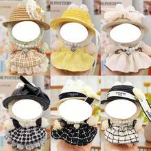 [Clothes Only] New Hot-Selling 17CM Doll Outfit - Interchangeable Sunhat & Dress Set For LABUBU Doll Generations 1/2/3 (Doll Not Included) - Multicolor - View 2