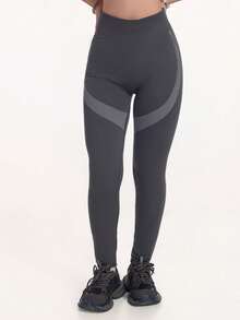 A Pair Of Tummy Control And Butt Lifting Yoga Leggings,Women's Outdoor Trousers,Fitness Leggings,Women Leggings,Hiking & Outdoor,Running & Work Out, - Grey - View 5
