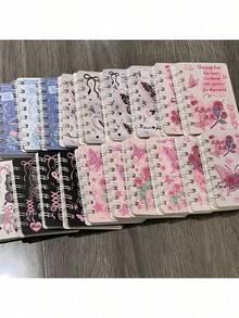 Ins Style High-Looking Rose And Butterfly A7 Coil Book RomAntic Style Thickeneded SmAll Homework Book Gift Book - ngẫu nhiên - Xem 6