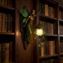 9.84-Inch Mermaid And Fairy Wall Lamp | Vintage Night Light With Elegant Mermaid Tail Design, Soft Glow Illumination, Ideal For Bedroom, Hotel, And Restaurant Decor, Dreamy Theme Lighting (Batteries Not Included), Perfect Christmas Gift - 美人魚 - 查看 5