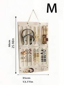 Large Capacity Hanging & Foldable Jewelry Storage Bag, Suitable For Clips, Ties, Headbands And Other Accessories Storage, Fashionable Glasses Storage, Valentine's Day Gift, Applicable To Wardrobe, Wall, Door, Keeps Accessories In Shape - Multicolor - View 15