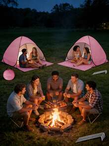 The Fully Automatic Beach Tent Is Easy To Carry, Durable, And Foldable. It Protects You From Sunlight And Provides UV Protection. The Back Panel Adopts Mesh Curtains, Which Can Be Opened In Summer To Increase Coolness. Suitable For Outdoor Beaches, Courtyard Lawns, Camping And Rest, It Is An Excellent Gift For Valentine's Day And Summer. - Nhiều màu - Xem 8