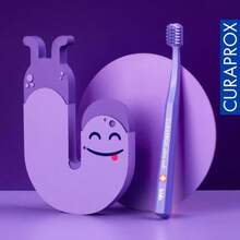 Curaprox CS Kids Toothbrushu2013 For Children Aged 4u201312 | Ultra-Soft Gentle Cleaning | 5,500 Curen Filaments | Single Pack | Purple - 白色 - 查看 5