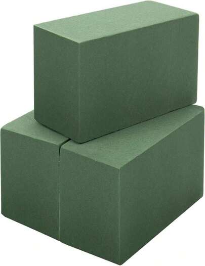 TAOPE Floral Foam, 2.3 * 3.5 * 8''Inches Dry &Amp; Wet Floral Foam Blocks,Green Foam Blocks For Wedding Decoration,Foam For Flower Arrangements,Rectangular Floral Foam(3PCS)