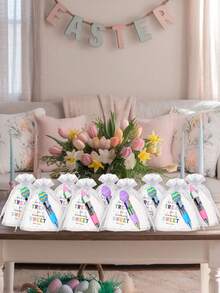 18/9/3件套复活节派对礼品套装，包含复活节主题多色圆珠笔、卡片、10*15厘米礼品袋、派对小礼物、复活节礼物，也适用于学校用品、节日派对赠品、文具礼品、课堂奖励、节日派对装饰、生日派对等场合。 - 多色 - 查看 4