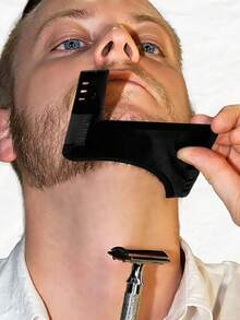 Herramienta de recorte de barba con peine incorporado, ideal para dar forma y definir las líneas y bordes de la barba. Este peine de estilismo se puede usar con recortadoras o maquinillas de afeitar para recortar con precisión la barba y las patillas. - Peine para barba - Ver 3
