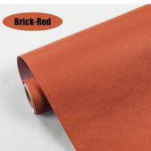 1卷自粘皮革修补贴，即撕即贴，荔枝纹理，宽17.7英寸/11.8英寸/9.84英寸，自粘防水可移除修补贴纸，DIY乙烯基贴纸，适用于沙发、椅子、家具、皮革床翻新、橱柜、汽车座椅、手提包皮革修补和装饰 - 黑色/深棕色/米白色/米色/橙色 - 荔枝紋 - 查看 39