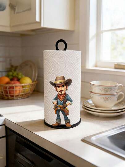 Portarotolo da cucina in stile fattoria robusta con base antiscivolo | Decorazione multifunzionale per controsoffitto per primavera e vacanze | Perfetto per cucina, bagno e organizzazione in stile rustico di fattoria