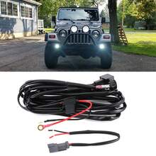 Mazo de cables para interruptor, kit de mazo de cables para control remoto de barra de luces LED, mazo de cables impermeable para coche de 12 V/40 A para control de encendido/apagado de barra de luces LED de trabajo: ideal para luces de trabajo, focos, luces antiniebla, etc. - Negro - Ver 3