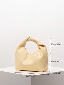 女士复古手提包、新奇包、工作包、舞会包、新娘派对包、舞会配饰、女士礼物、情人节礼物、优雅女士钱包，适合日常使用、通勤、外出、宴会、约会、派对（图案随机） - 黃色 - 查看 7