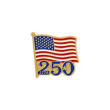 美国建国250周年纪念鹰形翻领徽章，软珐琅材质，男女通用，锌合金材质，珠宝配饰 - 黑色 - 查看 19