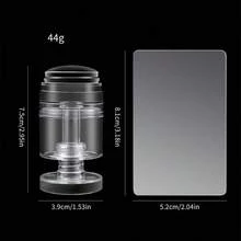 Nail Art Stamping Tool Set, Including A Rotatable Transparent Jelly Stamp And Scraper. The Silicone Head Enables Precise Transfer. The Silicone Rotating Sealing Ring With A Scraper Tool. 1 Silicone Nail Art Mold + 1 Double-Headed Scraper - Multicolor - View 9