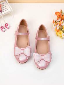 Girls' New Cute Pink Flat Shoes, Fashionable Slip-On - Pink - View 3