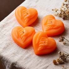 5pcs/Set Hand-In-Hand Heart Shaped Silicone Candle Mold, Heart Resin, Soap, Gypsum DIY Tools For Wedding Party Decor, Handmade Candle Making Kit, Valentine's Day Gift - 5pcs - View 4