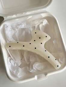 2个/1个白色/粉色花朵塑料发夹，4.40英寸/11.2厘米，时尚百搭优雅简约纯色发爪，适合日常、休闲、派对、通勤、海滩、丸子头、马尾辫、洗脸、化妆、服装配饰，优雅爪夹度假发夹 - 彩色 - 查看 4