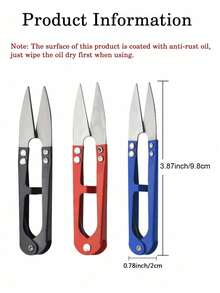 5pcs Small Sewing Scissors Set, Include Yarn Scissors, Mini U-Shape Scissors, Thread Snips, Embroidery Scissors, Suitable For Arts, Crafts, Knitting And DIY Projects - Multicolor - View 3