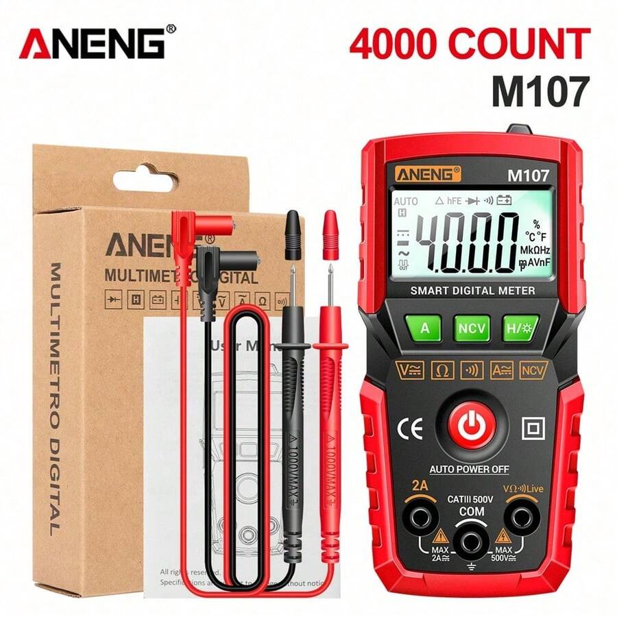 High Precision Digital Clamp Multimeter With Voice Broadcast Function, AC Current Meter, Electrician Professional Multimeter - Multicolor - View 1