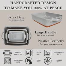 Mora 9x13in Deep Porcelain BaFKing Dish - Oven To Table, Freezer - 伯爵茶 - 查看 5