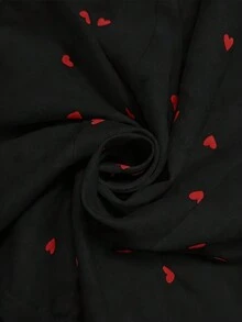 女士休闲爱心印花V领无袖上衣 - 彩色 - 查看 4