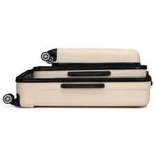Cabin Luggage Carry On Suitcase 19 24 28 Inch ABS Hardshell TSA Lock 360 Spinner Wheels Lightweight 3 Piece Set Hand Check In Travel Unisex Sizes - Beige - View 11