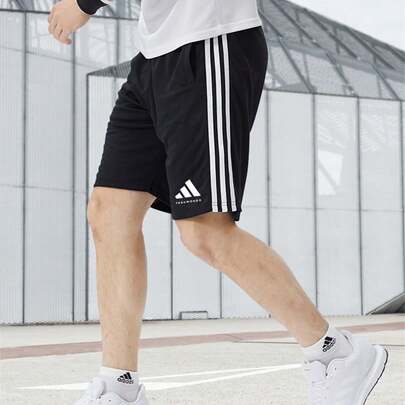 Adidas 阿迪达斯极简透气短裤，男士夏季速干运动裤，宽松版型健身训练百慕大短裤，休闲百搭跑步裤