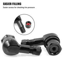 Codo de llanta de motocicleta de aleación de aluminio, válvula de ángulo de 90 grados, vástagos de válvula sin cámara para rueda de motocicleta, piezas de llanta ZSPJ - Rojo - Ver 4