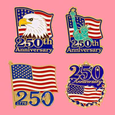 250th Anniversary Of The United States Enamel Pin American Flags Brooch Lapel Pins Badge On Backpack Clothing Accessories Jewelry Gifts