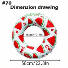Watermelon Pattern Inflatable Swimming Ring, Children & Adult Pool Floating Circle, Essential For Summer Swimming Party - Multicolor - View 11