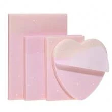 ONLYKXY 4Pack Mixed Shape Transparent Sticky Notes For Annotating,Glitter Pastel Color Waterproof Index Sticker Se--Stick Book Tabs 200Sheets Soft PET Marker Memo Pad For Home Schoolsss Office (Pink) - Pink - View 1