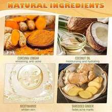 1/2pcs Turmeric Brightening Facial SkincareCleanser, Comfort Deep Cleansing , Oily Skin,Gir Shower Products Facial CleansersFacial Cleansing Facial Wash Skincare FacialCleansing Cleanser SXZT - Yellow - View 3