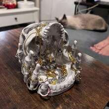 Creative Skeleton Jewelry Organizer Skeleton Ashtray Resin Craft Creative Home Decor Tray Storage Ornaments , Makeup Room Decor - White - View 7