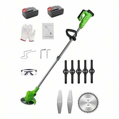 Desbrozadora Inalámbrica Césped Podadora De Cortadora Pasto Verde