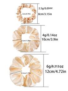 3 piezas Scrunchies retro, alta elasticidad - Adecuado para el hogar, actividades al aire libre, viajes y otras ocasiones Sujetadores de cola de caballo Bandas elásticas para el cabello Cuerda para el cabello Elástico para el cabello - Multicolor - Ver 10