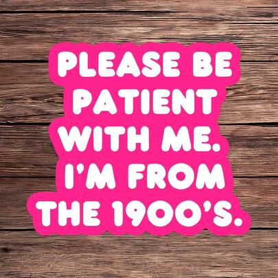 1 ملصق من عام 1900، ملصق كمبيوتر محمول وردي جميل، ملصق شعار ساخر، هدية فكاهية رجعية، ملصق قابل للإزالة ومقاوم للماء لزجاجة المياه، ملصق كأس وردي متين من Y2K، ملصق دفتر مضحك متداول، هدية مثالية للمتعثرين في التقنية، ملصق سيارة وردي جميل، ملصق كمبيوتر محمول جميل سهل التطبيق، ملصق زجاجة مياه بشعار جريء، ملصق كمبيوتر متين، ملصق دفتر بشعار ساخر، ملصق كأس بشعار صبور، ملصق سيارة وردي رجعي