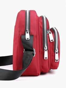 Fashionable Small Bag, Multi-Layered, Women's Crossbody Bag, Simple And Lightweight, Change Purse, Mobile Phone Crossbody Bag, Waterproof, Large Capacity, Nylon. - Multicolor - View 2