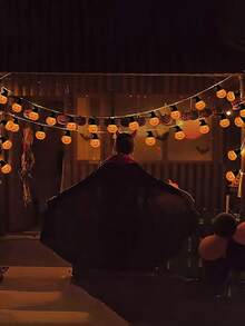 1 pieza Luces Cadena Led Calabaza 3 M decorativas en forma de bombilla Halloween  Guirnalda, alimentadas por USB y batería, Luces decorativas en forma de bombilla LED - Naranja - Ver 5