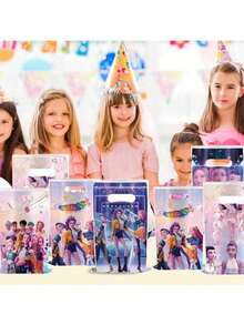 10个装韩流派对糖果礼品袋，派对小礼物 - 彩色 - 查看 1