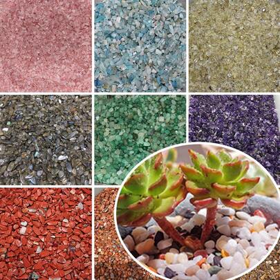 100g/Bag Natural Stones Gravels Agate Crystals Bulk Polished Stones Rocks Gemstones For Gardening,Potted Plants, Aquarium Decoration