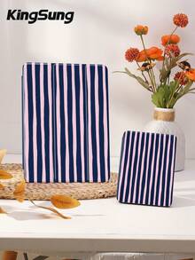 Ốp lưng máy tính bảng màu hồng kẻ sọc đơn giản, tương thích với các kích thước 9.7/10.2/10.5/10.9/12.9/Pro 11, thế hệ thứ 10, tương thích với Samsung Galaxy Tab S6 Lite 10.4 inch, tương thích với Kindle Paperwhite thế hệ thứ 12 năm 2024, Kindle (thế hệ thứ 11) phiên bản 2022, bảo vệ chống rơi vỡ, chức năng tự động đứng/tự động bật/tắt màn hình. - Nhiều màu - Xem 9