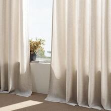 Pinch Pleated Linen Curtains 96 Inches Long 2 Panel Set (40\ W X 96\ L) For Living Room & Bedroom Window Natural Birch Light Filtering With Hooks,Rings & Back Tab,Neutral Boho Farmhouse Style - Natural - 查看 6