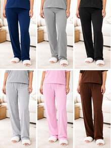 Set Of 4 Adult Pants In 100% Cotton Knit, Sizes S To XL - 彩色 - 查看 2