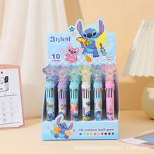 1pc/2pcs/3pcs/4pcs/5pcs/10pcs Disney Stitch Series Erasable Gel Pens, 0.5mm Cartoon Theme Ink Pens - Stitch Crystal Pen - View 2