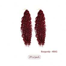 2Pcs/Pack 22 Inch Jessica Deep Wavy Twist Crochet Hair Extension Small Curly Crochet Braids Synthetic High Temperature Fiber Braiding Hair Extensions, Multiple Colors To Choose From, Halloween - Multicolor - View 23