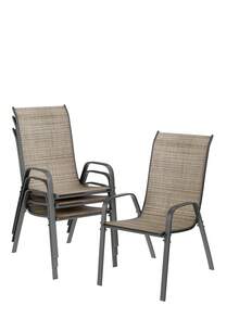 Set Of 4 Folding Chairs, Balcony Chairs, Aluminium Garden Chair, Aluminium Camping Chair, Black - 棕色 - 查看 10