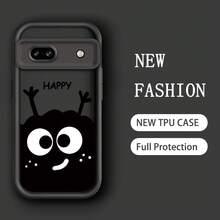 かわいい黒い炭翡翠のスマホケース、 Pixel 7、7A、8、8A、9、XL Pro、5Gを使う、アイラダー払いき、マットブラックとホワイトのソフトTPU耐衝撃性カバー。 گوグルピクセル8A、9A、10、 11/12/13/14/15/15プロ/15プラス/15プロマックス/11プロ/12プロ/13プロ/14プロ/12ミニ/13ミニ/11プロマックス/12プロマックス/13プロマックス/14プロマックス/14プラス/5 - 黒1 - チェックする 3