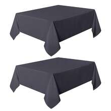 Sancua 2 Pack Dark Grey Tablecloth 54 X 54 Inch, Stain And Wrinkle Resistant Square Table Cloth - Washable Polyester Table Cover For Dining Tables, Buffet Parties And Camping - Grey - View 9