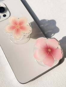 Tangle-Free Flower Element Push-Pull Stand Mobile Phone Push-Pull Stand Fashion 2D Flower-Shaped Mobile Phone Stand With Anti-Slip Ring Universal Acrylic Anti-Slip Stand Suitable For Outdoor Use Freeing Hands Convenient For Single-Handed Operation Applicable To Compatible With Iphone And Android Phones A Great Gift For Birthdays Or Occasions Suitable For Family And Friends Push-Pull Mobile Phone Stand Mobile Phone Accessory Spring Gift Party - Multicolor - View 1